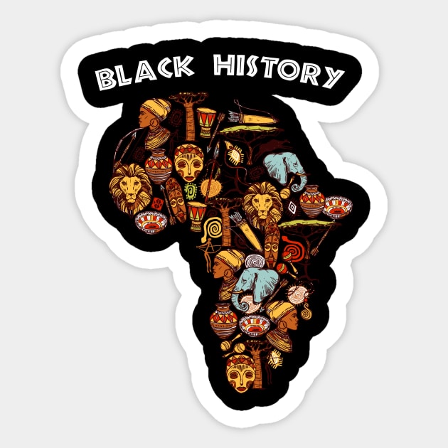 black history month african american Sticker by AwesomeDesignArt